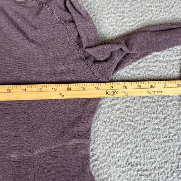 We The Free People Blouse Women Large Brown Scoop Neck Ribbed Knit Pullover Top - Picture 12 of 12